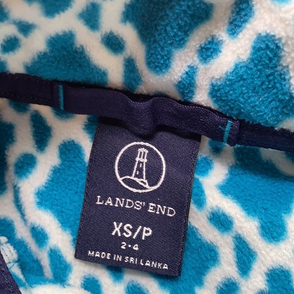 Lands End size XS fleece 1/4 zip pullover sweater quarter‎ zip Patagonia Pattern - Picture 4 of 7